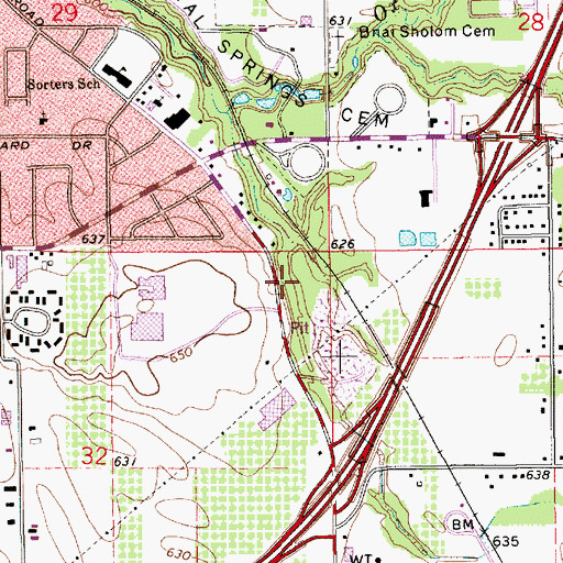 Topographic Map of Great Lakes Medical Clinic, MI
