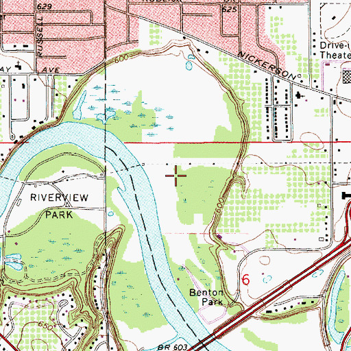 Topographic Map of Riverside Park, MI