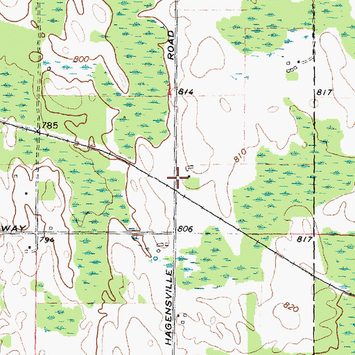 Topographic Map of South Rogers Station (historical), MI