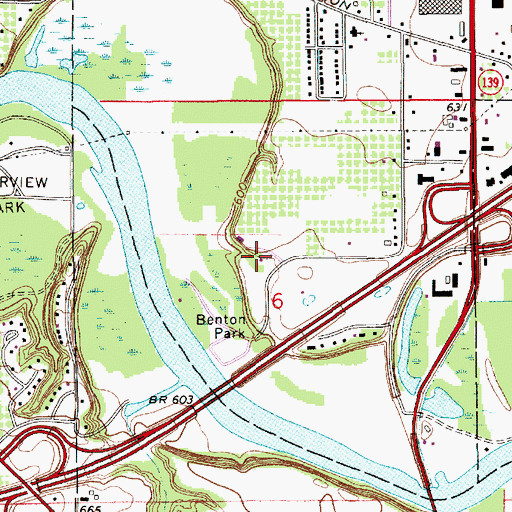 Topographic Map of Brookview School, MI