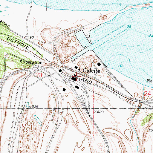 Topographic Map of Quarry Post Office (historical), MI