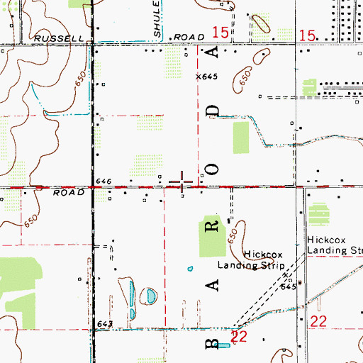 Topographic Map of The Meadow Golf Course, MI