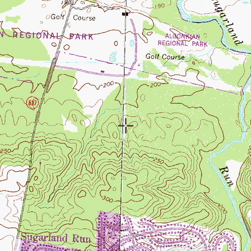 Topographic Map of Quarterpath Trace Community Center, VA