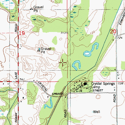 Topographic Map of Union Church and Cemetery Historical Marker, MI