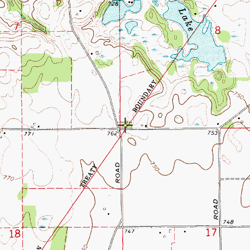 Topographic Map of Dayton Cemetery, MI