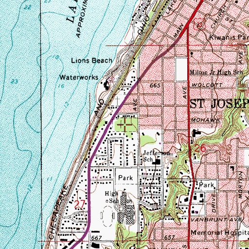 Topographic Map of Resurrection Cemetery, MI