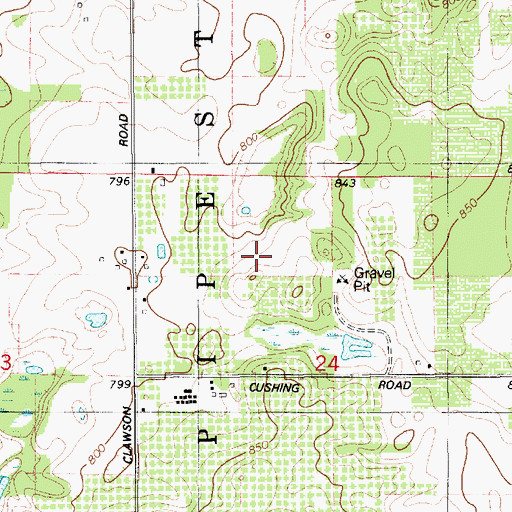 Topographic Map of Ely Graves, MI
