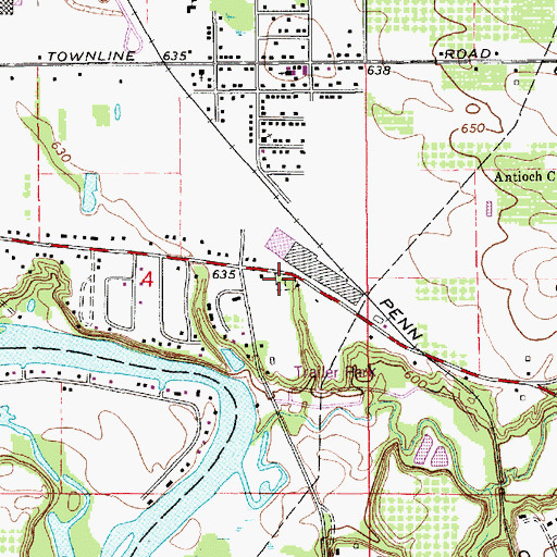 Topographic Map of Bethel Cemetery, MI