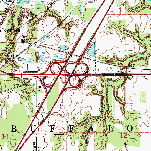 Topographic Map of Interchange 4B, MI