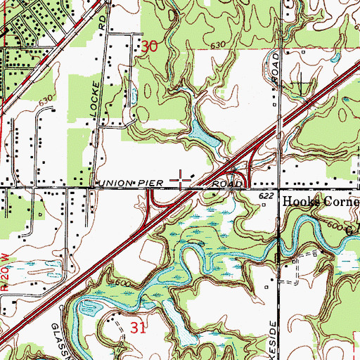 Topographic Map of Interchange 6, MI