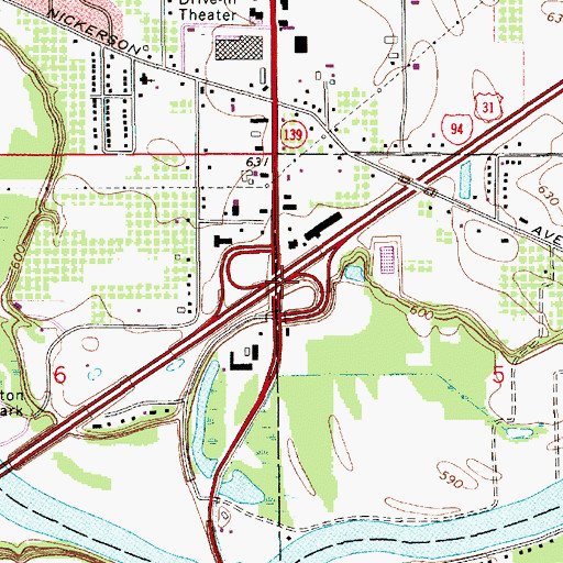 Topographic Map of Interchange 28, MI