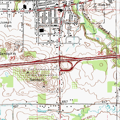 Topographic Map of Interchange 41, MI