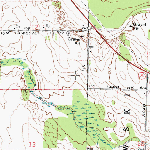 Topographic Map of Rogers City Country Club, MI