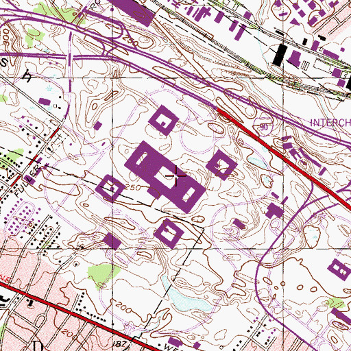 Topographic Map of University at Albany, State University of New York, NY