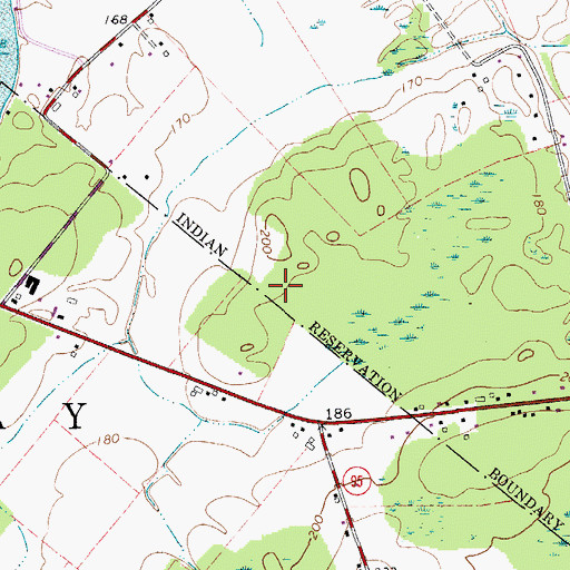 Topographic Map of Akwesasne Mohawk Casino, NY