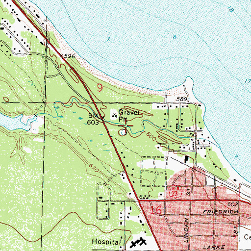 Topographic Map of Trout River Park, MI