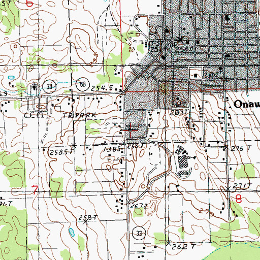 Topographic Map of Community of Christ, MI