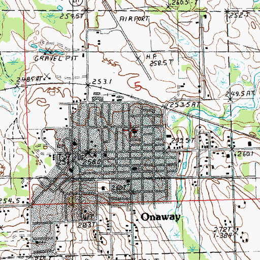 Topographic Map of United Methodist Church, MI