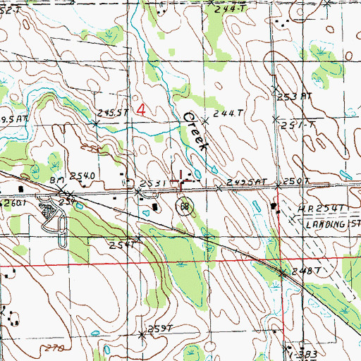 Topographic Map of Onaway Baptist Church, MI