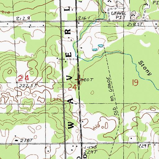 Topographic Map of Joy Community Church, MI