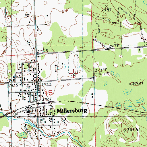 Topographic Map of Presque Isle County Fairgrounds, MI