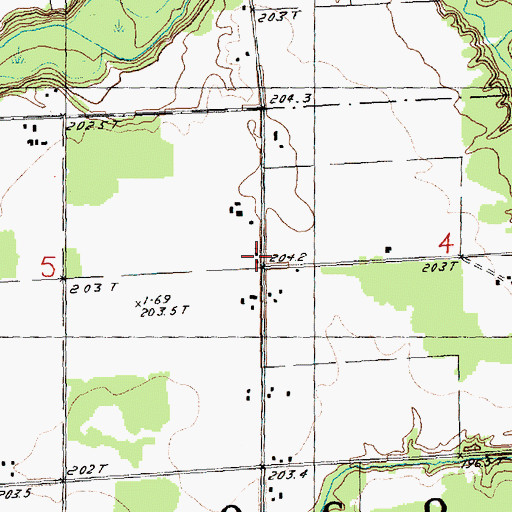 Topographic Map of Trinity Lutheran Church, MI