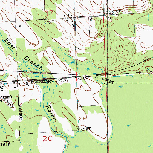 Topographic Map of Providence Post Office (historical), MI