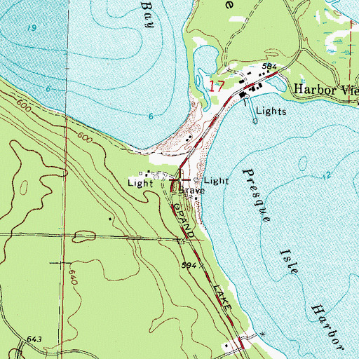 Topographic Map of Adeline Sims Grave, MI