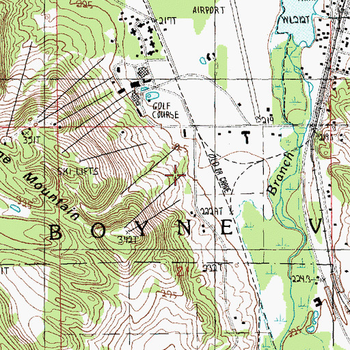 Topographic Map of Thunder Ski Trail, MI