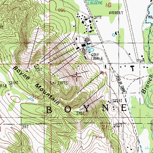 Topographic Map of Aurora Ski Trail, MI