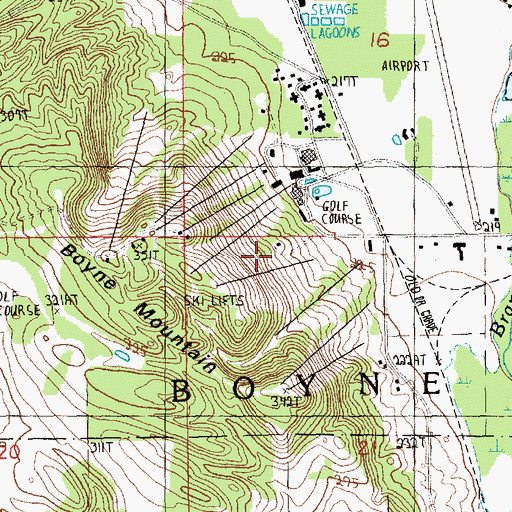 Topographic Map of Victor Ski Trail, MI