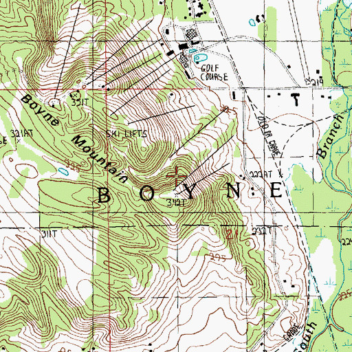 Topographic Map of Cold Springs Ski Trail, MI
