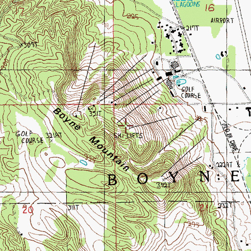 Topographic Map of Pierson Ski Trail, MI
