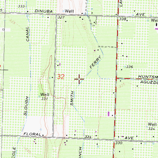Topographic Map of West Branch Smith Ferry Canal, CA