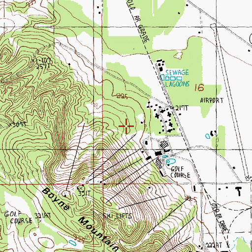Topographic Map of To Disciples Ridge Ski Trail, MI