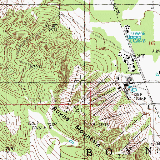 Topographic Map of Mr Noll Ski Trail, MI