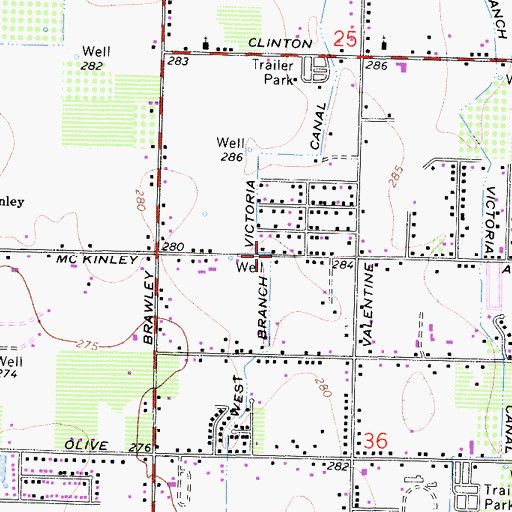 Topographic Map of West Branch Victoria Canal, CA