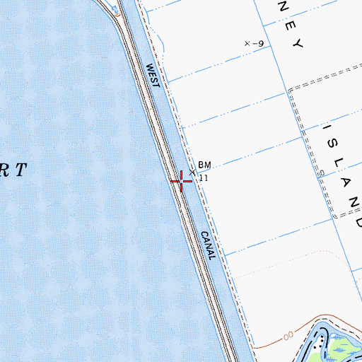 Topographic Map of West Canal, CA