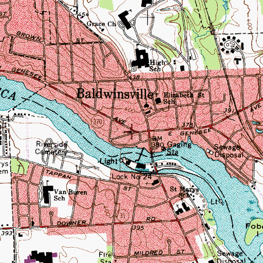 Topographic Map of First United Methodist Church, NY