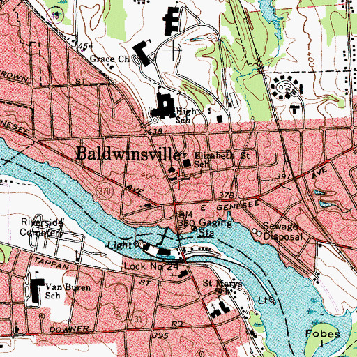 Topographic Map of First Presbyterian Church, NY