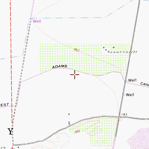 Topographic Map of West Canal, CA