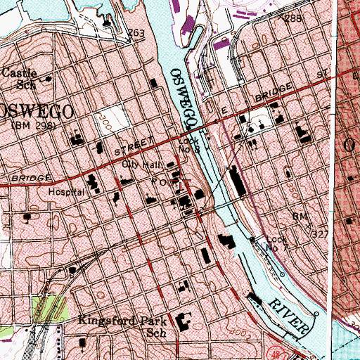 Topographic Map of Saint Joseph's Roman Catholic Church, NY
