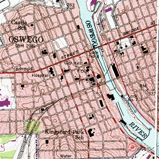 Topographic Map of West Baptist Church, NY