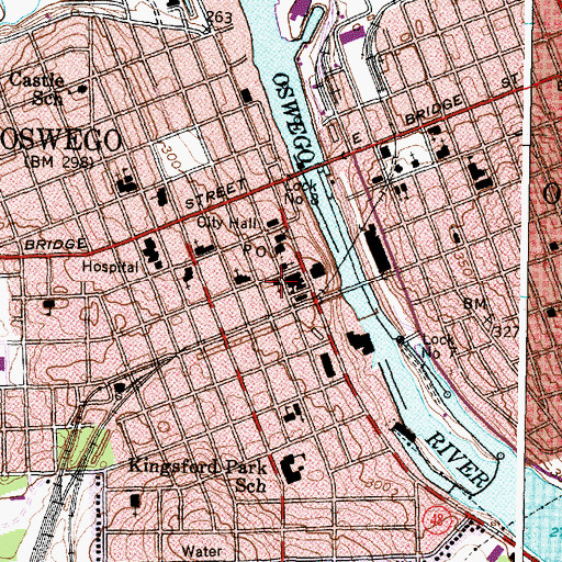 Topographic Map of Saint Matthews Evangelical Lutheran Church, NY