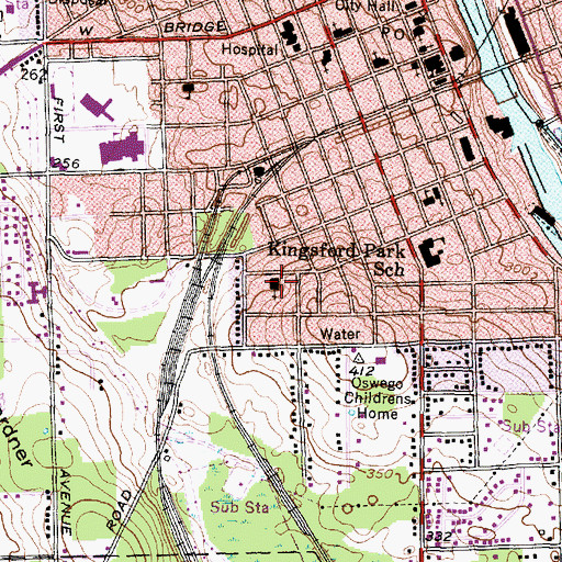 Topographic Map of Saint Stephen's Polish Roman Catholic Church, NY