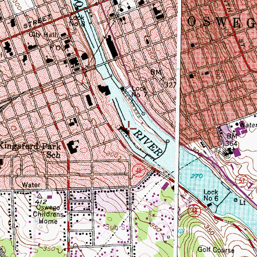 Topographic Map of Niagara-Mohawk Power Corporation Varick Hydro-Electric Station, NY