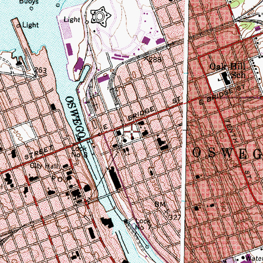 Topographic Map of Washington Square, NY