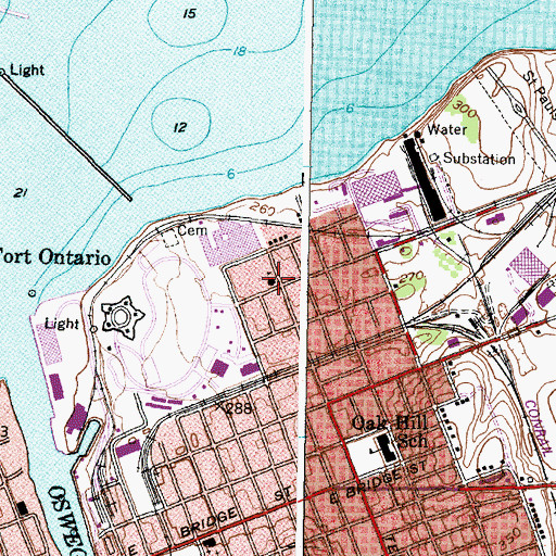Topographic Map of Public School Number 2 (historical), NY