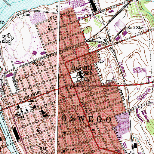 Topographic Map of Fitzhugh Park, NY