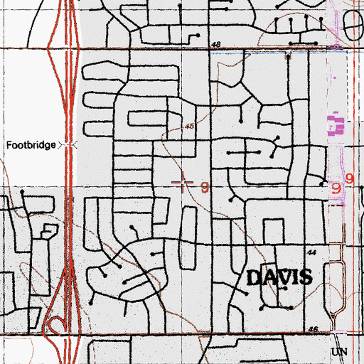 Topographic Map of Cesar Chavez Elementary School, CA